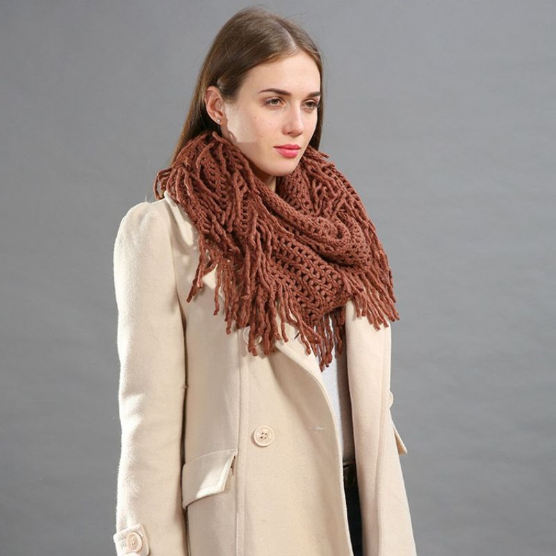 Pure Color Knitting Ontto Tupsuhuivi Naisille