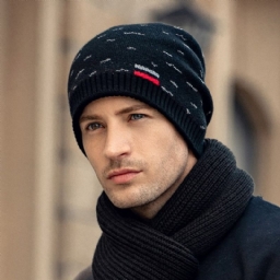 Patchwork Neulottu Hat Stripe Talvihatut