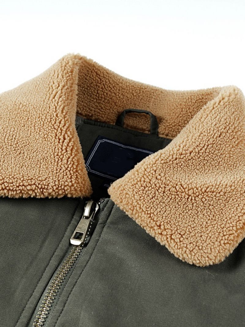 Pocket Standard Lapel Casual Vetoketjullinen Untuvatakki