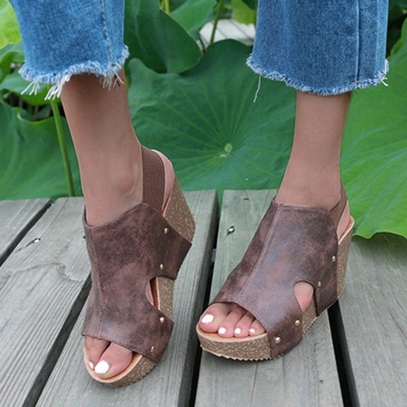 Avovarvas Slip-On Wedge Heel Matalat Yläsandaalit