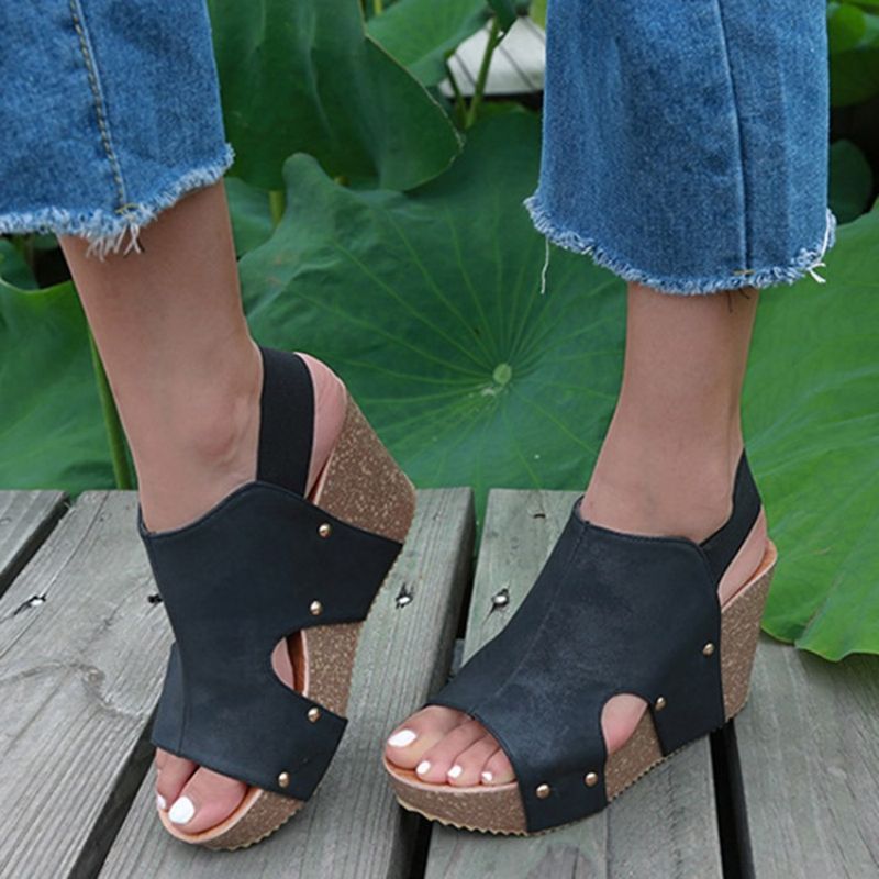 Avovarvas Slip-On Wedge Heel Matalat Yläsandaalit