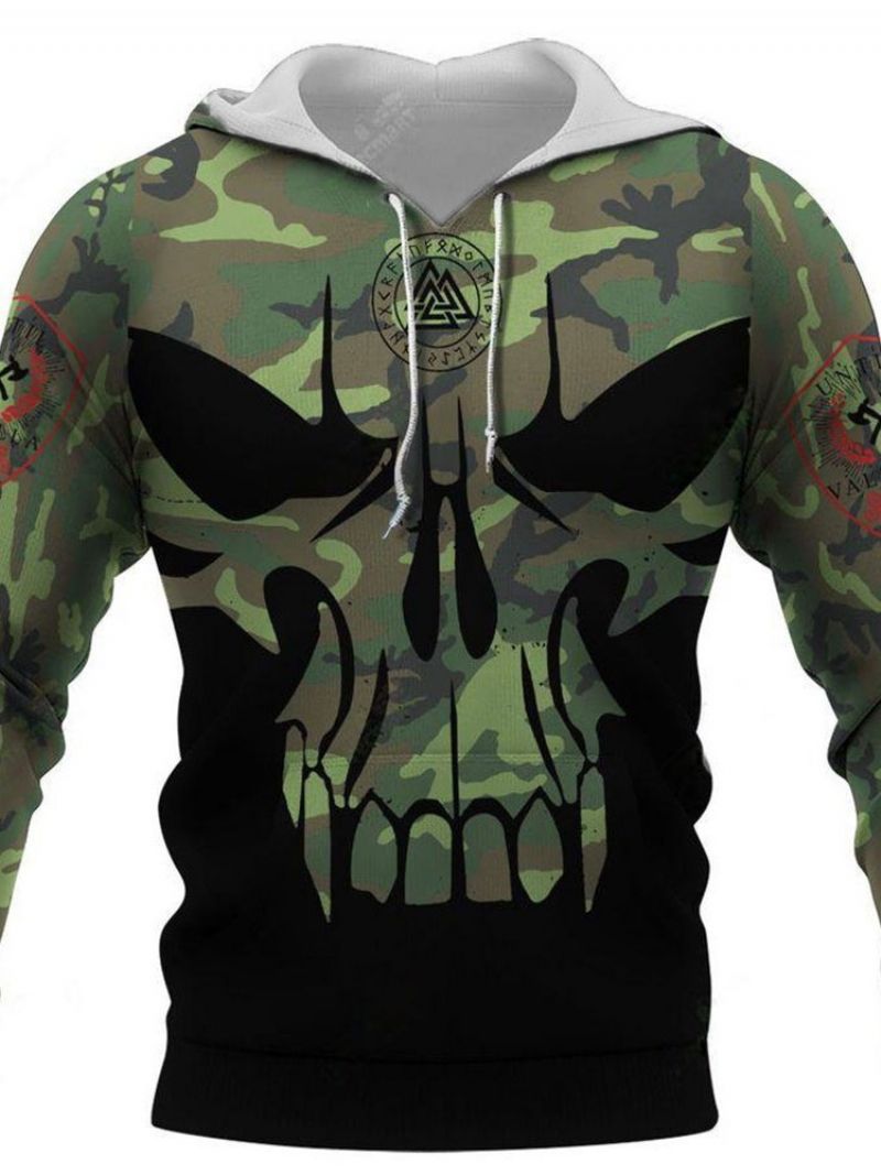 Paksu Camouflage Pullover Pullover Casual-Hupparit