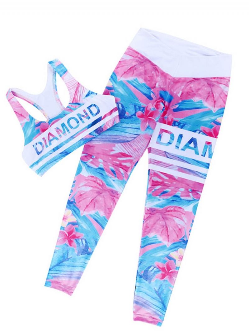Anti-Sweat Patchwork Floralpullover Urheilusetit