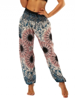 Boheemi Kukkaprintti Jooga Harem Pants