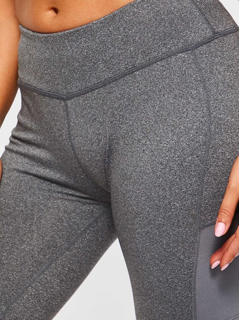 Naisten Taskut Hienesto Solid Kuntosali Urheilu Jooga Shortsit Jooga Housut Korkea Vyötärö Tiktok Leggingsit