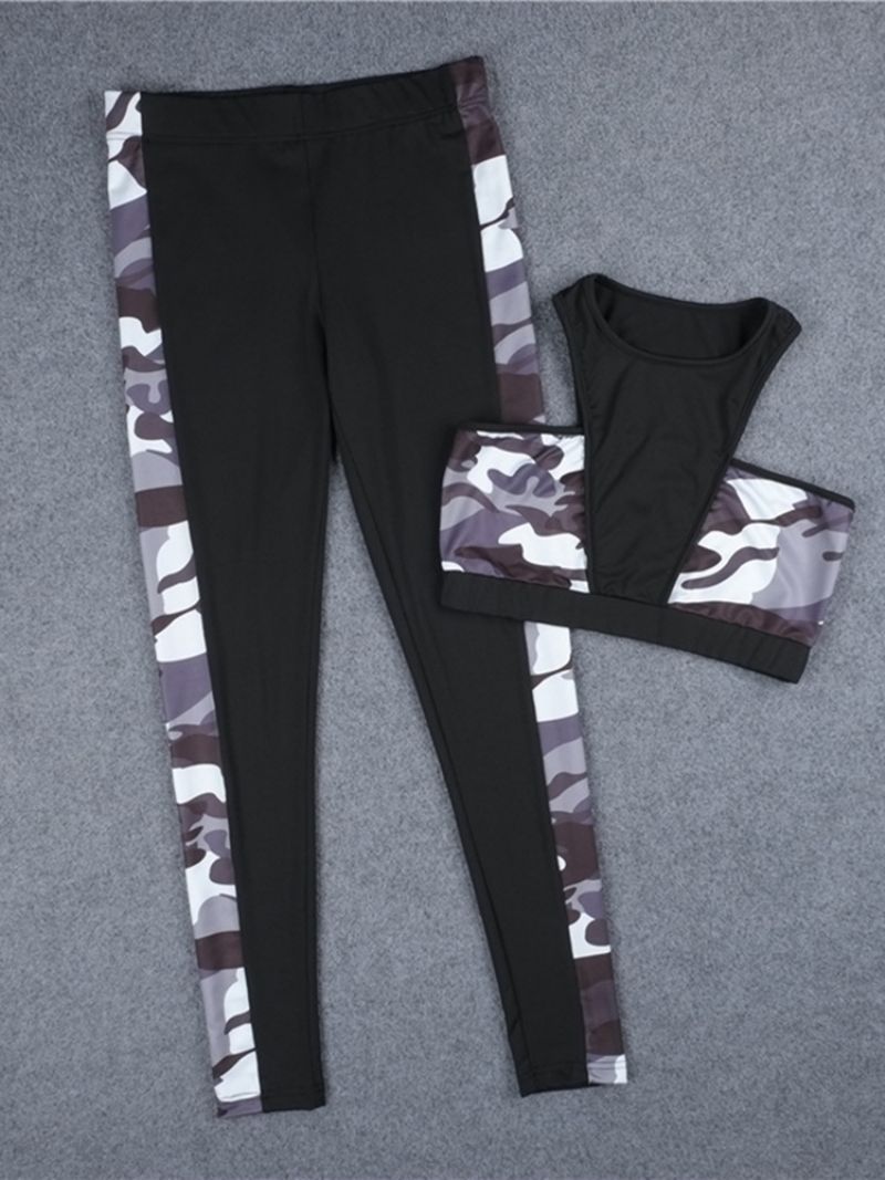 Tulosta Anti-Sweat Camouflage Pullover Jooga-Urheilusetit