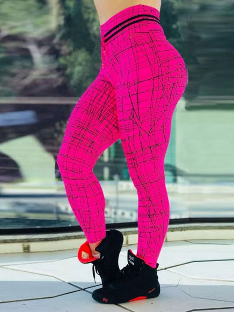 Tulosta Geometriset Push Up Gym Sport Joogahousut Korkea Vyötärö Tiktok Leggingsit