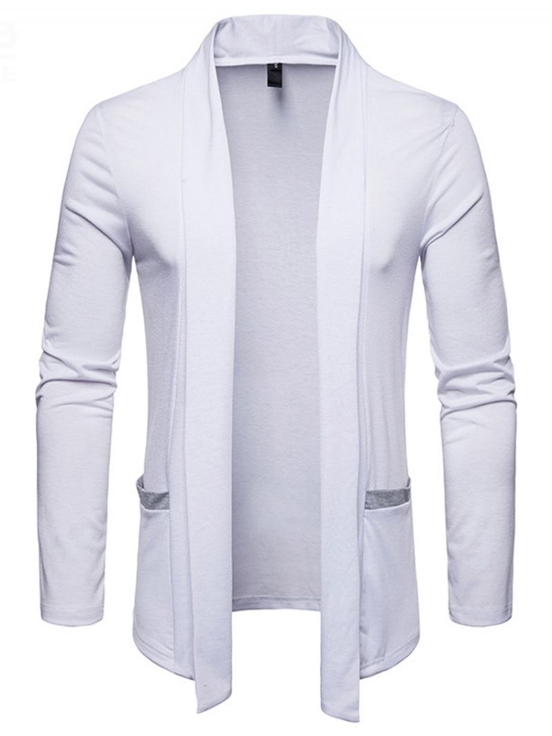 Lapel Color Block Patchwork Syksyn Rento Takki