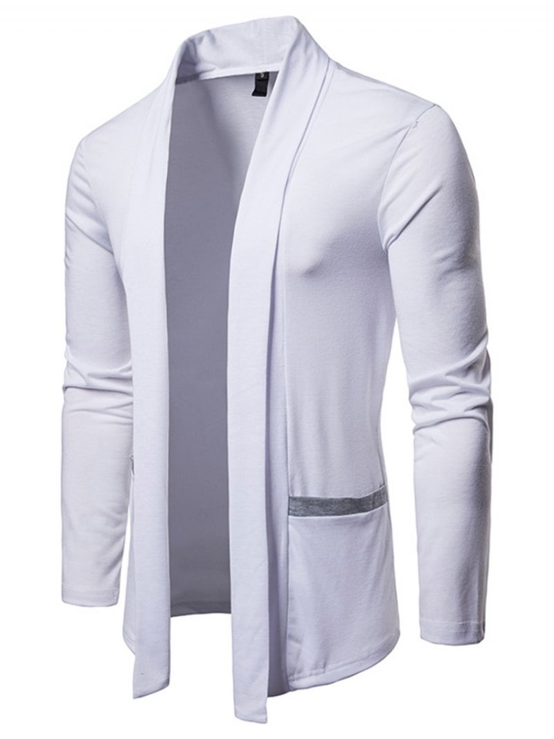 Lapel Color Block Patchwork Syksyn Rento Takki