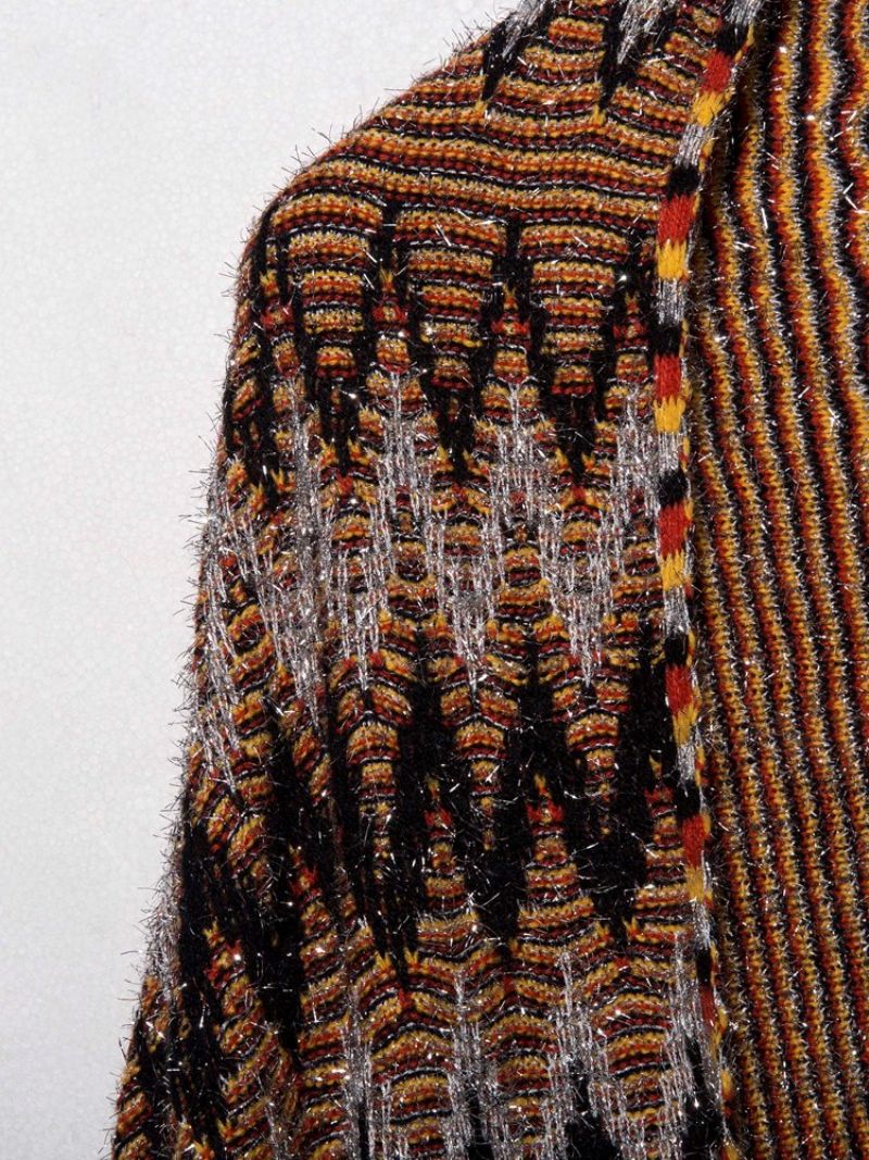 Geometrinen Tupsu Patchwork Cape