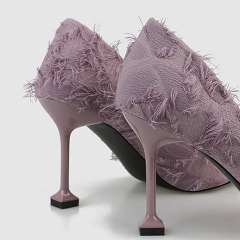 Fringe Stiletto Heel Teräväkärkiset Naisten Pumput