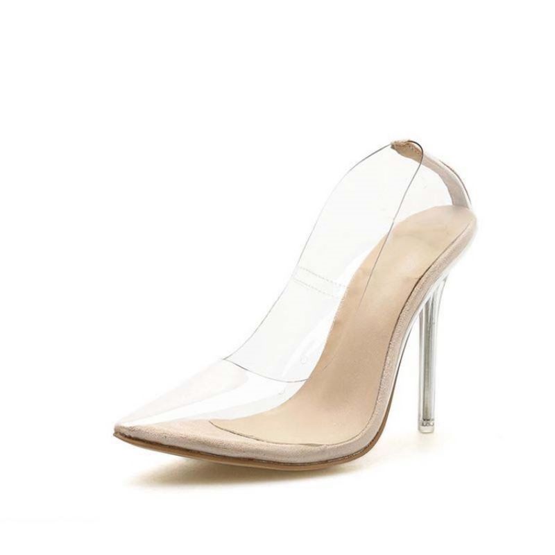 Pvc Slip-On Teräväkärkinen Stiletto Heel Naisten Pumput