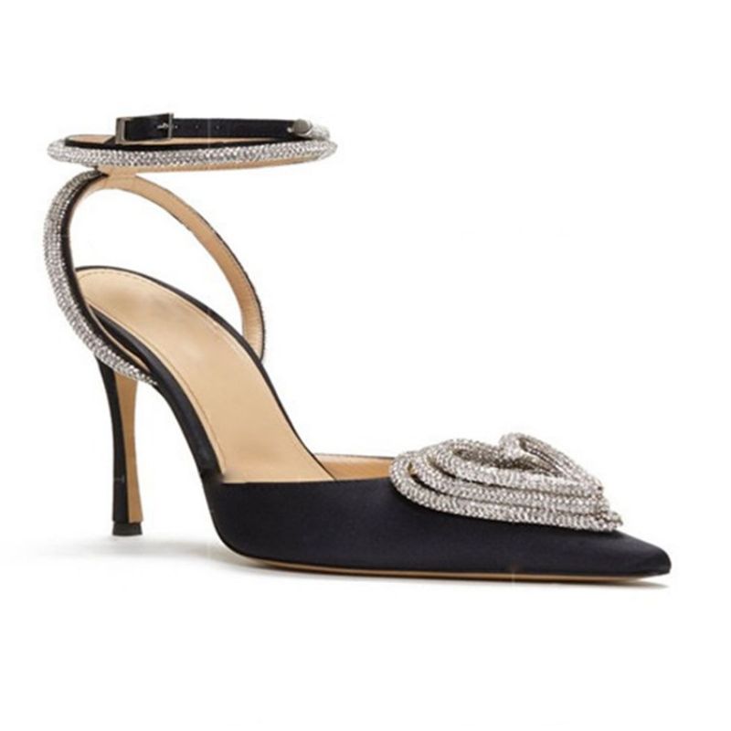 Stiletto Heel Solki Tekojalokivi 9 Cm Ohuet Kengät