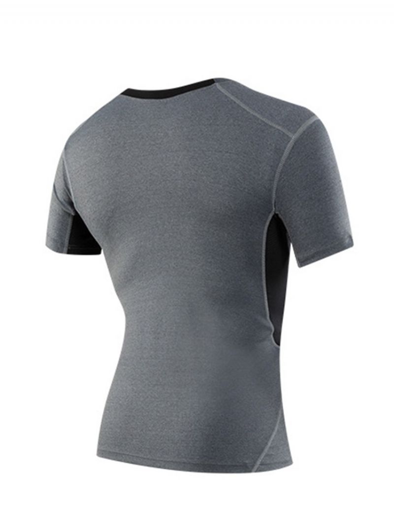 Miesten Anti-Sweat Color Block Running Lyhythihaiset Puserot