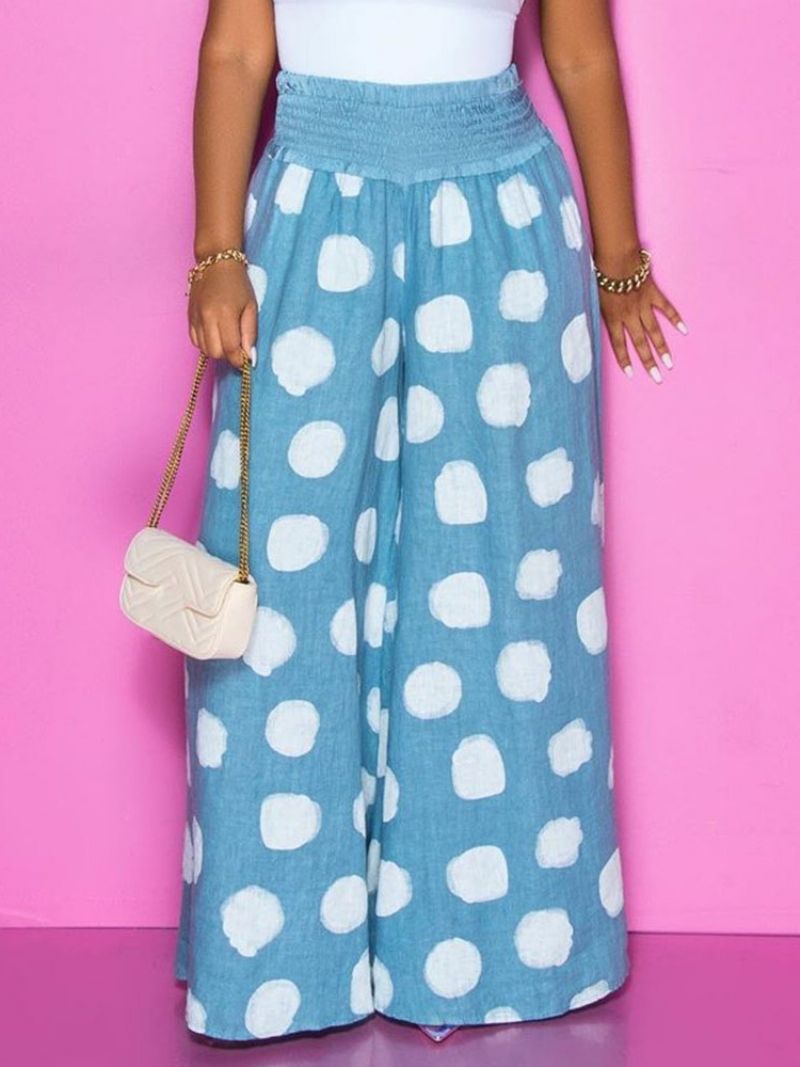 Polka Dots Löysät Täyspitkät Keskivyötäröiset Naisten Vapaat Housut