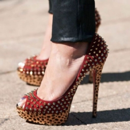 Thread Peep Toe Slip-On Seksikkäitä Ohuita Pumppuja