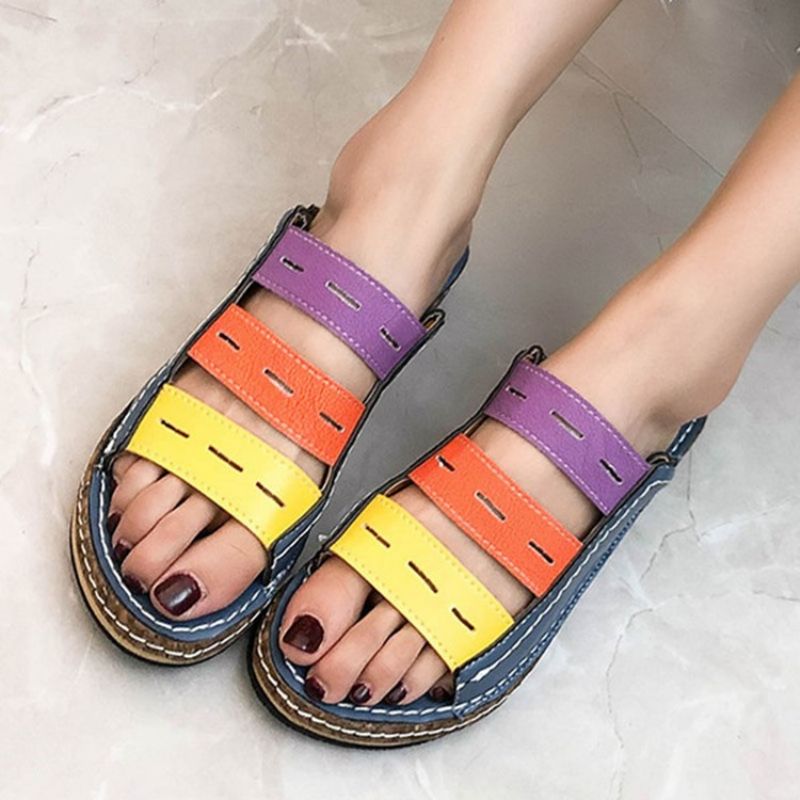 Ontot Flip Flop Slip-On Color Block Tossut