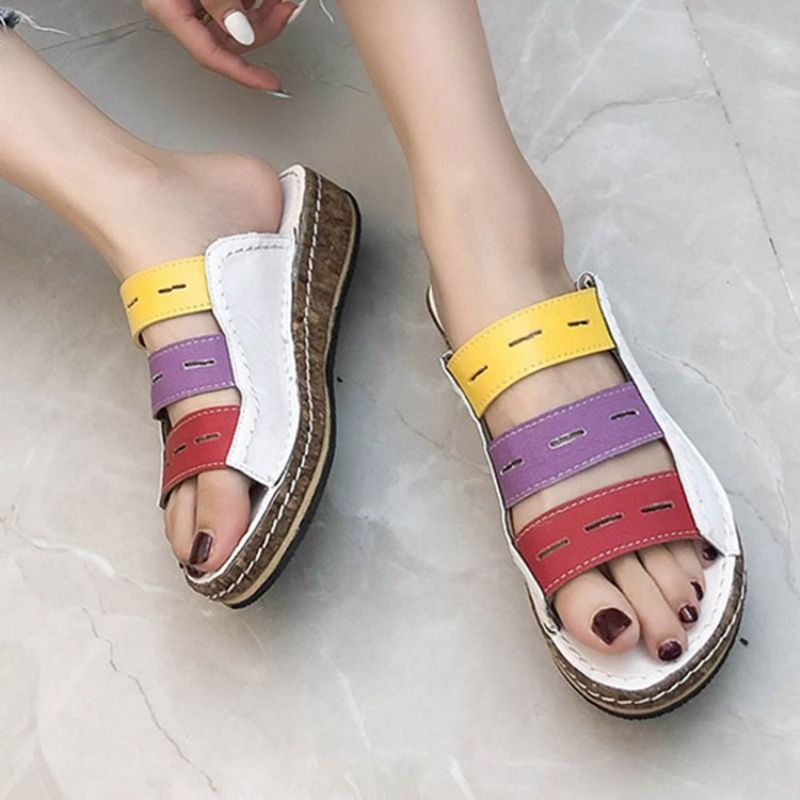 Ontot Flip Flop Slip-On Color Block Tossut