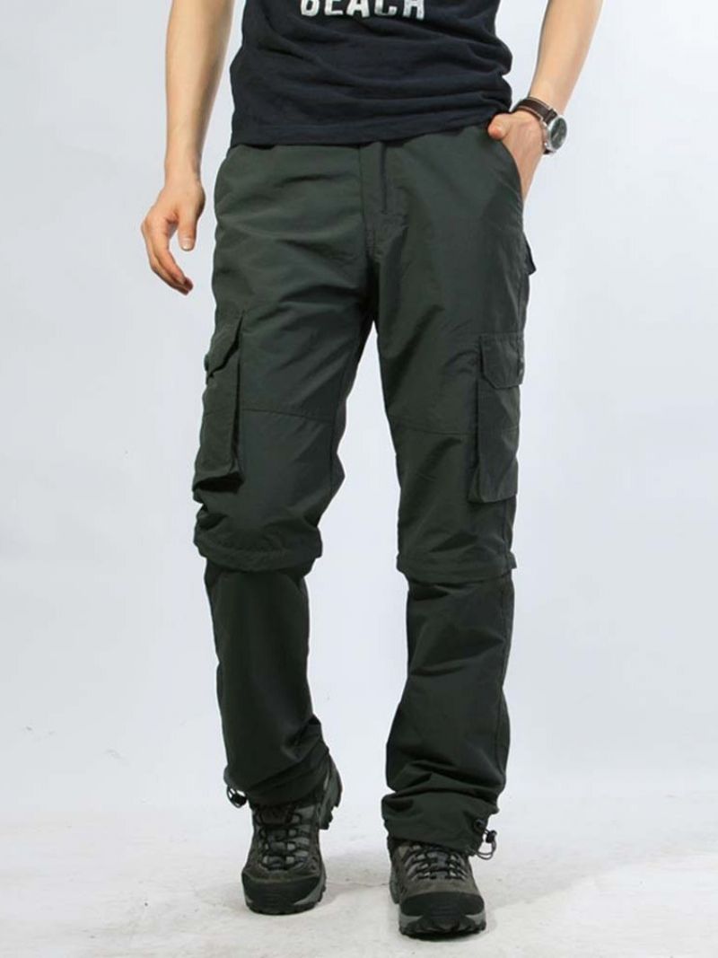Cargo Pants Ohut Tasku Pelkkä Vetoketjullinen Miesten Vapaa-Ajan Housut
