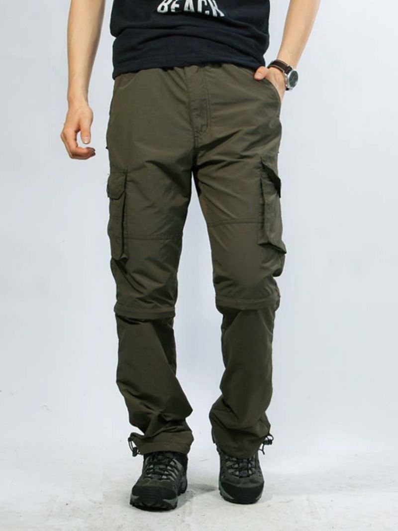 Cargo Pants Ohut Tasku Pelkkä Vetoketjullinen Miesten Vapaa-Ajan Housut