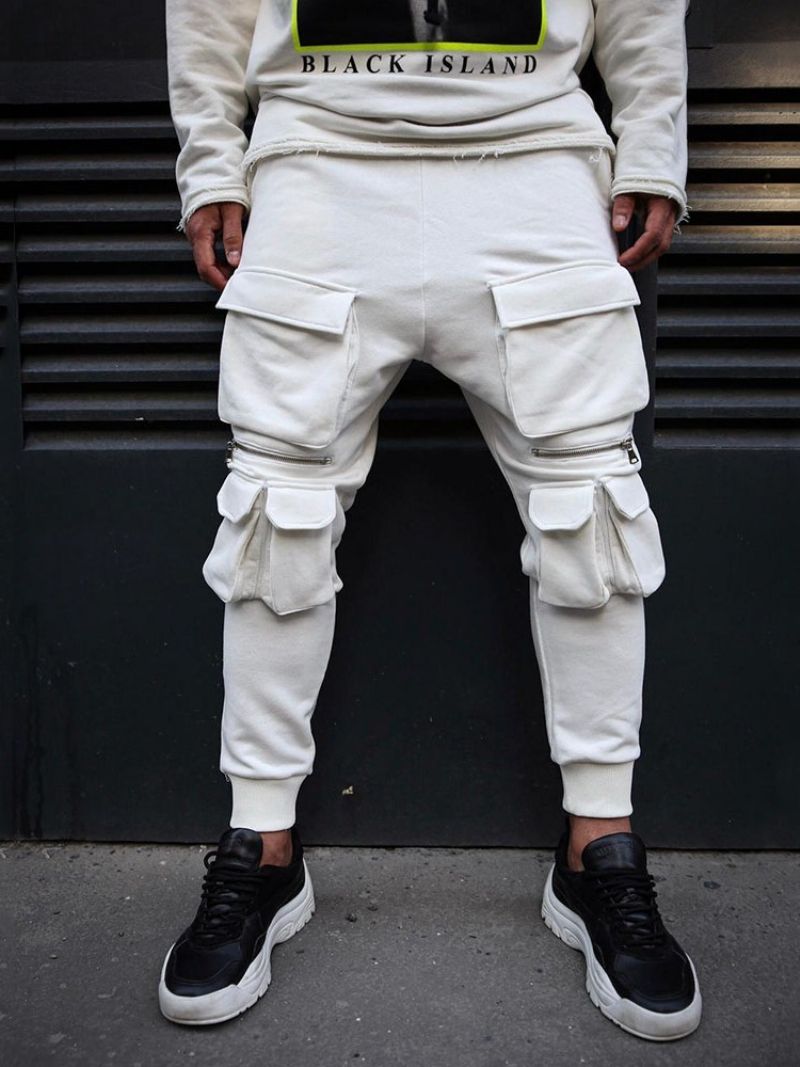 Cargo Pants Tavalliset Vetoketjullinen Keskivyötäröinen Miesten Vapaa-Ajan Housut