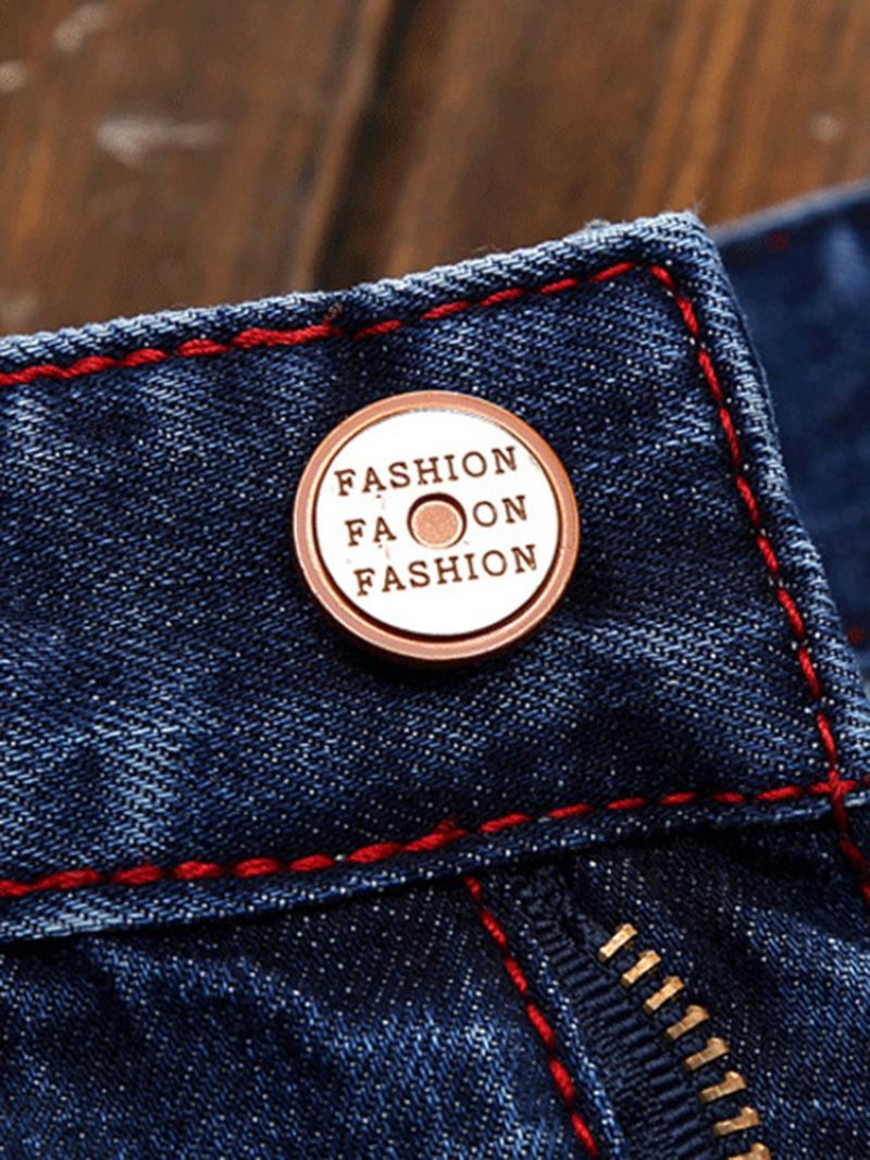 Denim Holes Casual Street Style Miesten Housut