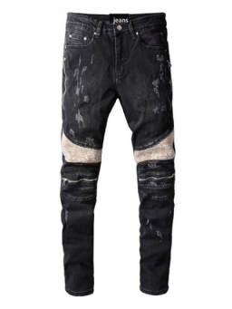 Color Block Pencil Pants Kuluneet Eurooppalaiset Keskivyötäröiset Farkut