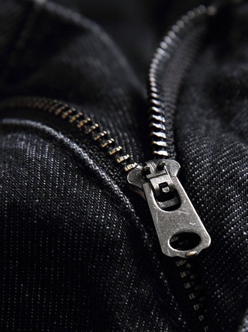 Hole Mid Waist Muoti Miesten Farkut
