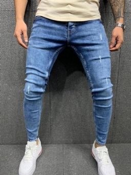 Lyijykynähousut Mid Waist European Miesten Farkut