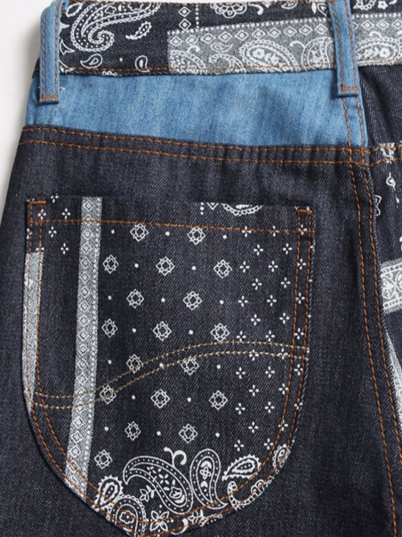 Patchwork Suorat Kukkavetoketjulliset Farkut