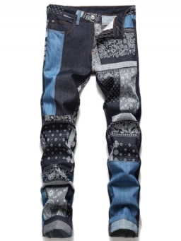 Patchwork Suorat Kukkavetoketjulliset Farkut