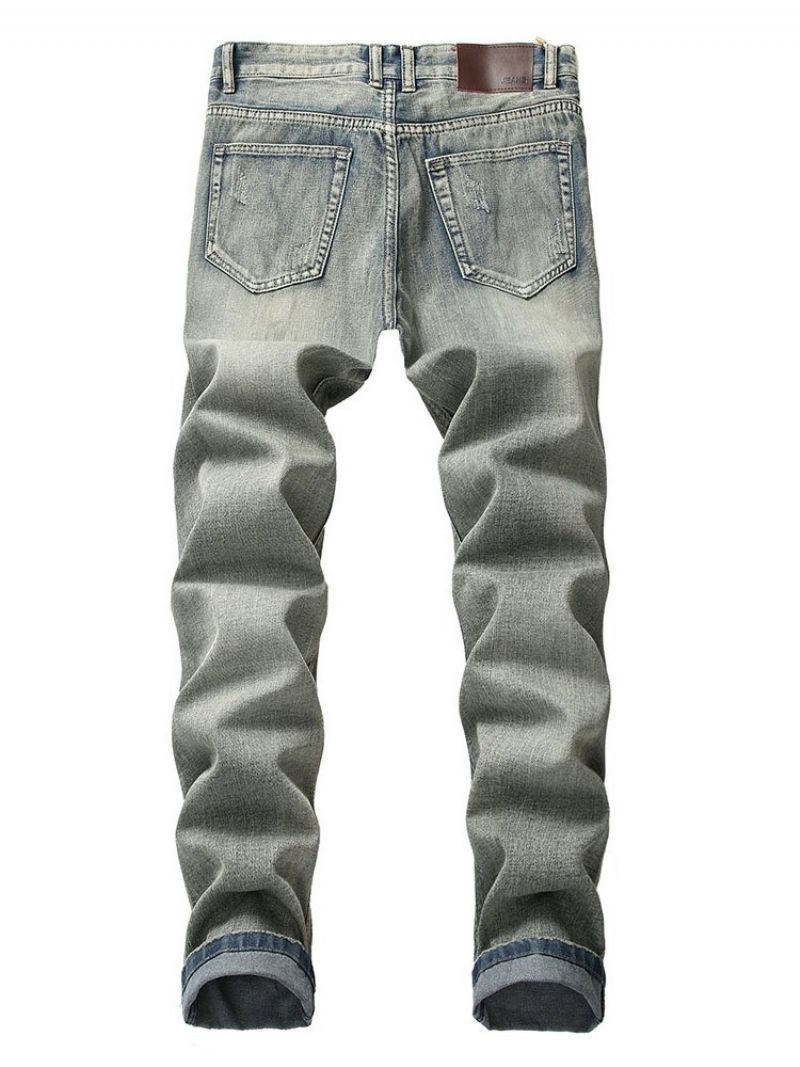 Plain Hole Straight Rennot Vetoketjulliset Farkut