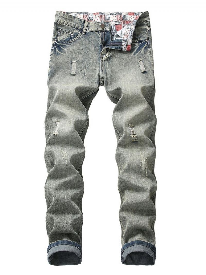 Plain Hole Straight Rennot Vetoketjulliset Farkut
