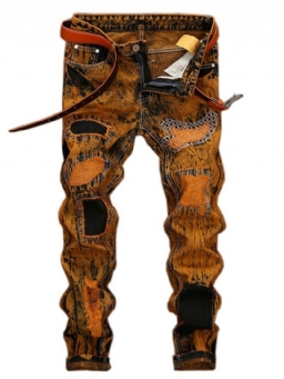 Suorat Patchwork Mid Waist Eurooppalaiset Farkut