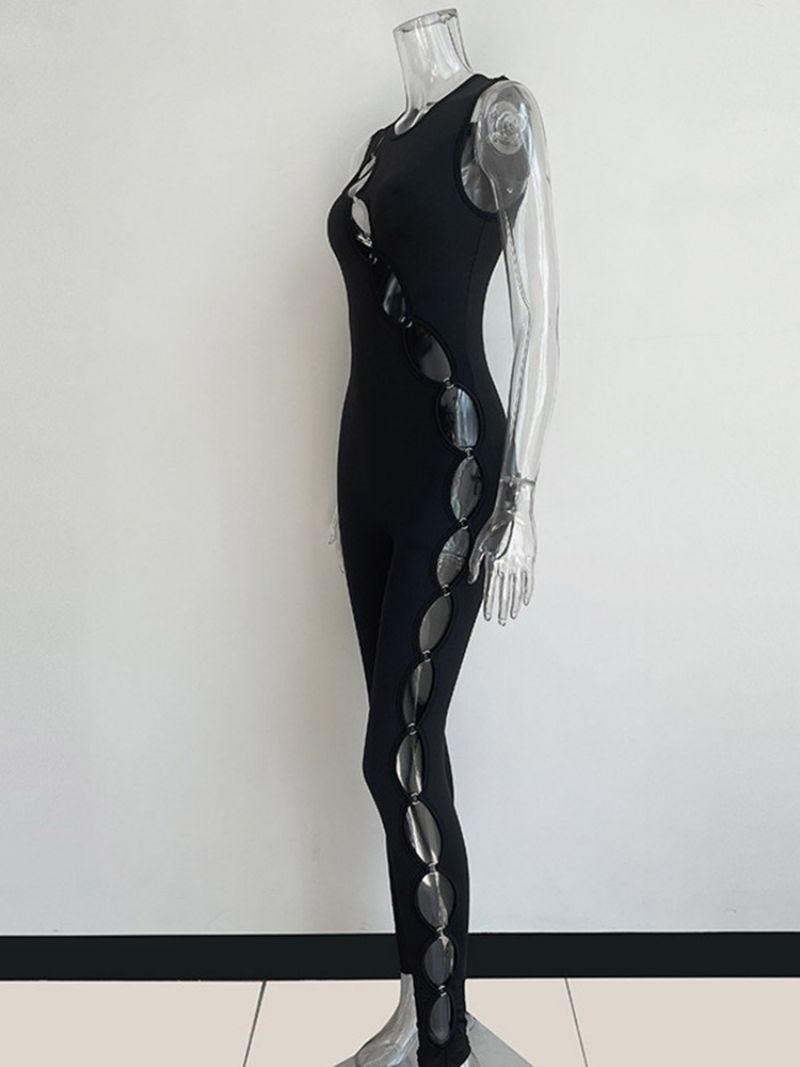 Muoti Täyspitkät Epäsymmetriset Kynähousut Skinny Jumpsuit