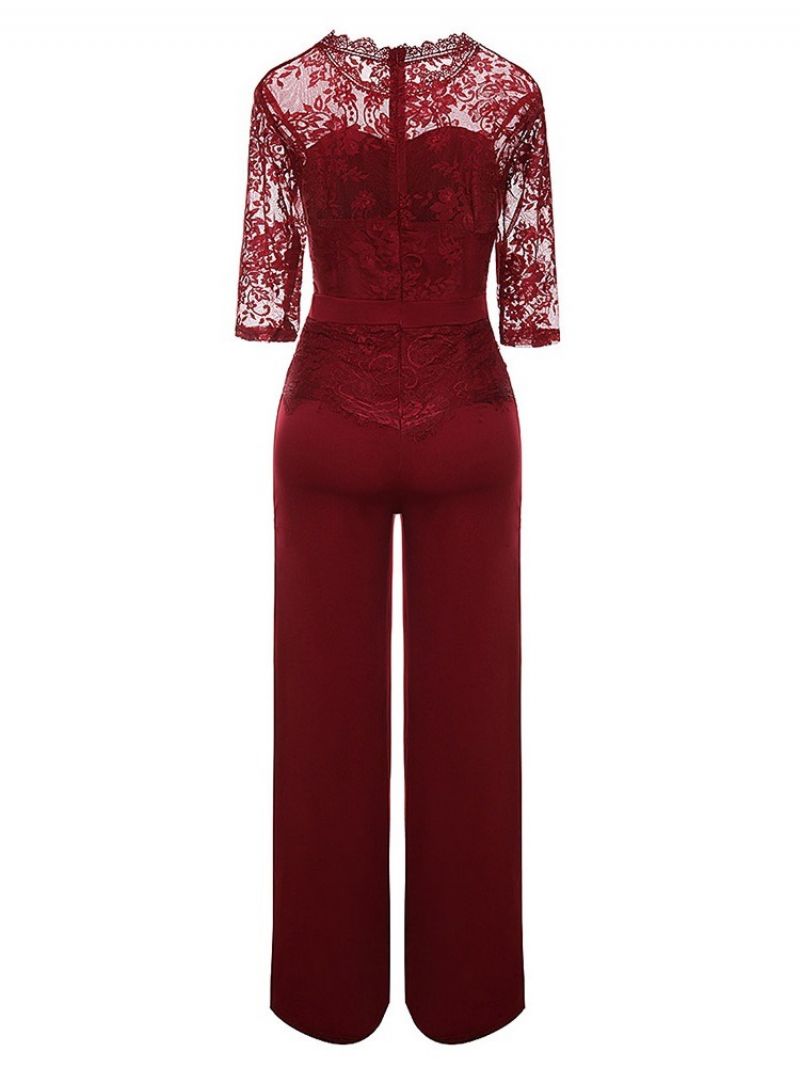 Office Lady Plain Lace High Waist Straight Haalari