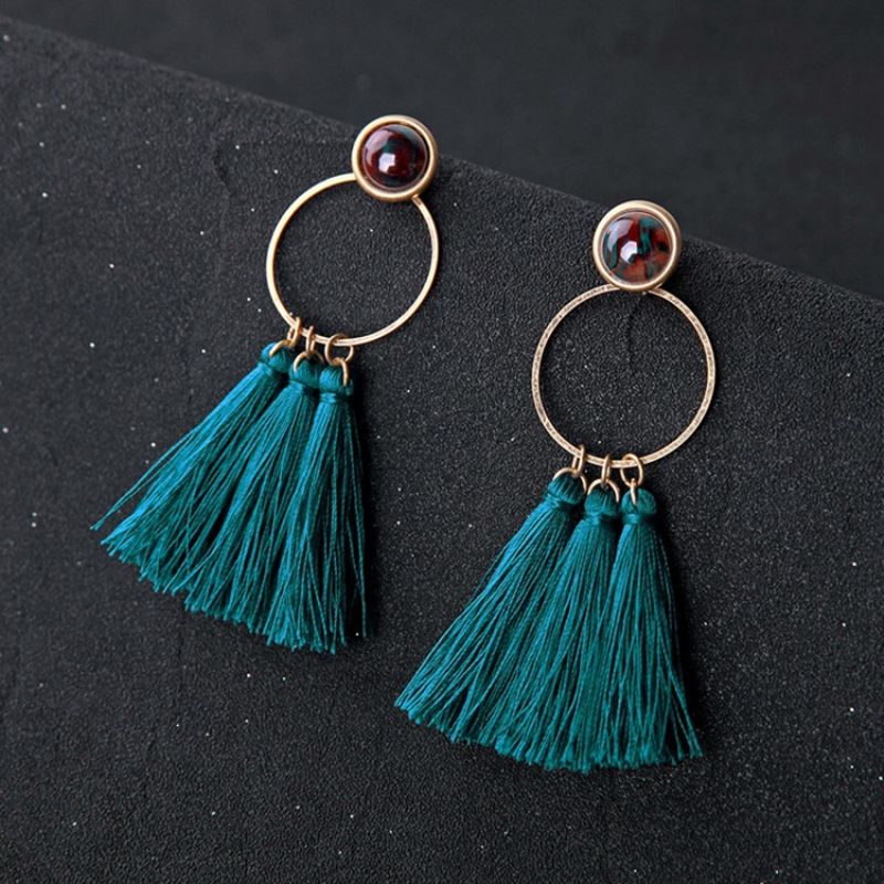 Peacock Blue Alloy Prom Korvakorut