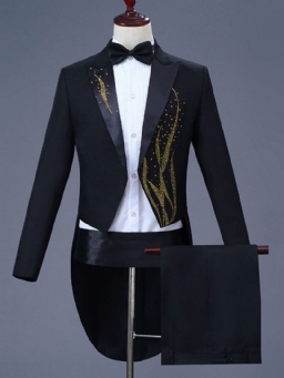 Kukallinen Diamond Blazer & Pants Miesten Vapaa-Ajan Juhlapuku