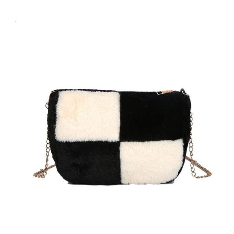 Color Block Saddle Crossbody Laukut