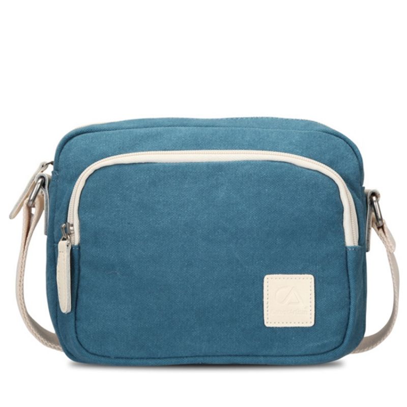 Yksinkertainen Vintage Canvas Crossbody Laukku