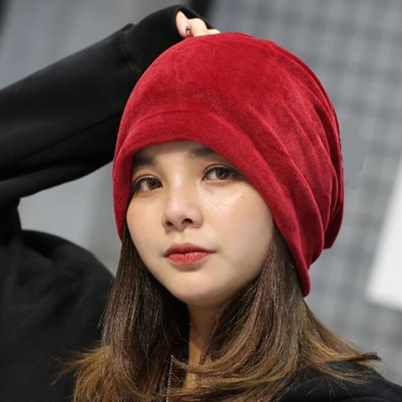 Pure Color Pehmo Fall Plain Hat