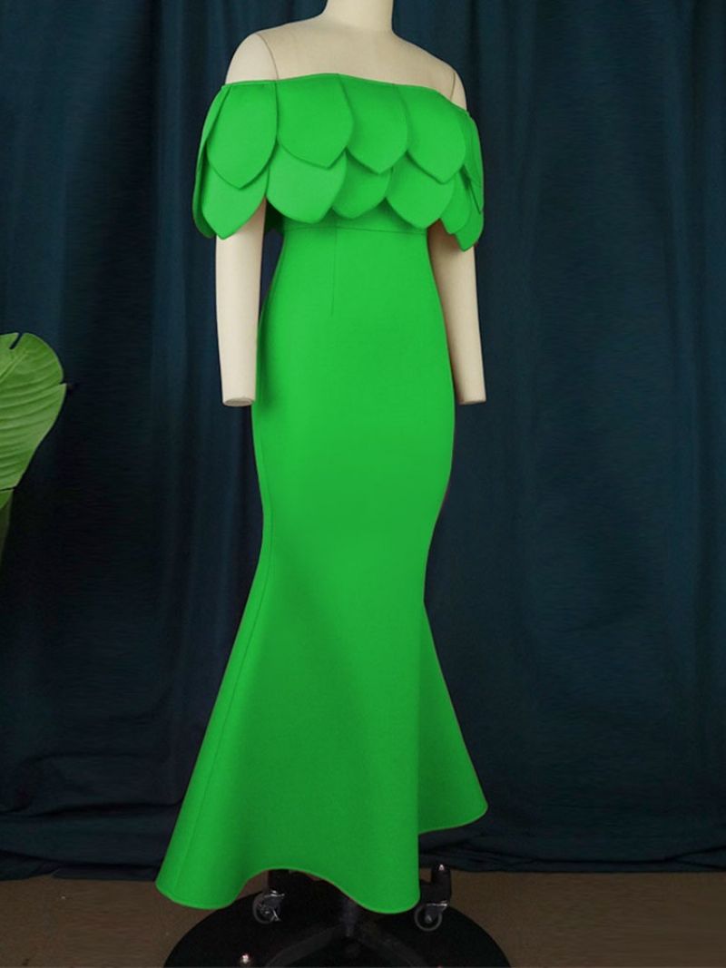Puolihihainen Lattian Mittainen Muoti Mermaid Maxi Mekko
