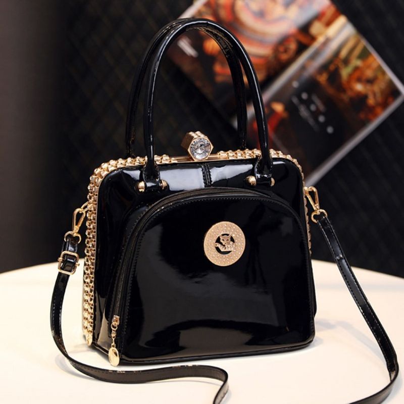 Pu Plain Diamond Shell Kangaskassit