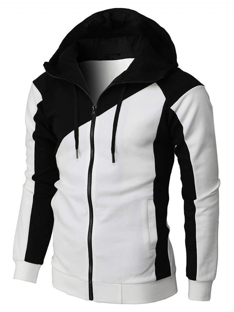Color Block Patchwork Cardigan Casual Hupulliset Hupparit