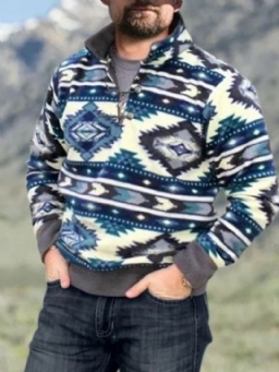 Pullover Color Block Button Muoti Pullover-Hupparit