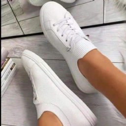 Lace-Up Tasainen Pyöreä Kärki Rennot Ohuet Kengät