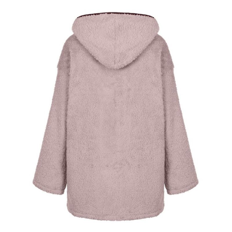 Vetoketju Patchwork Fleece Keskipitkä Huppari