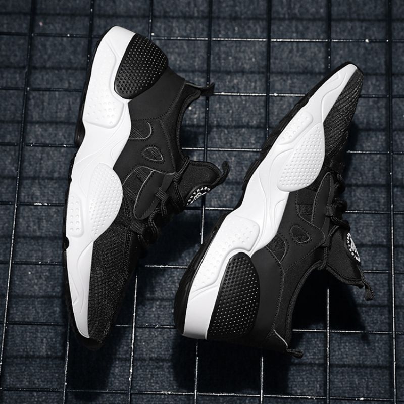 Värilliset Block Lace-Up Miesten Verkkojuoksukengät