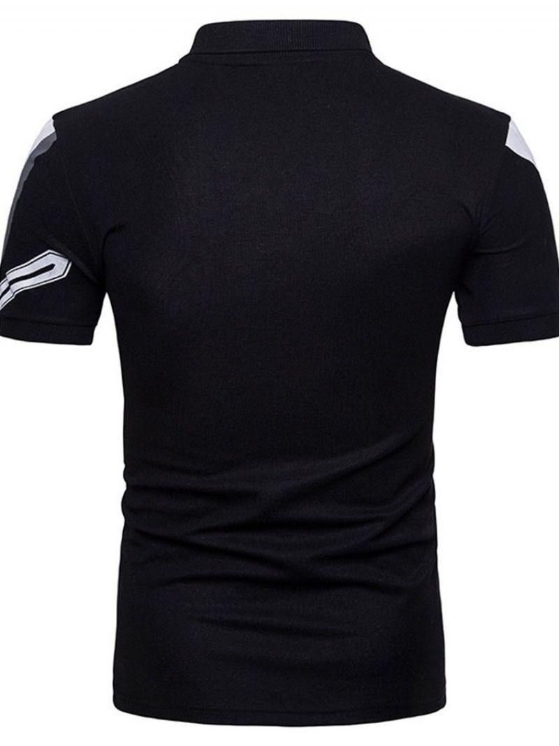 Polo Neck Print Casual Poolopaita