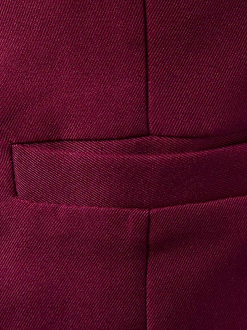 Button Color Block V-Kaula Yksirivinen Miesten Muodollinen Liivi
